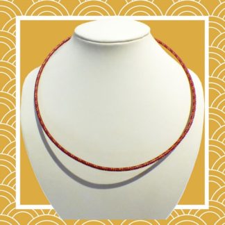 collier rétro jaune uni-métallique de type lakhovsky